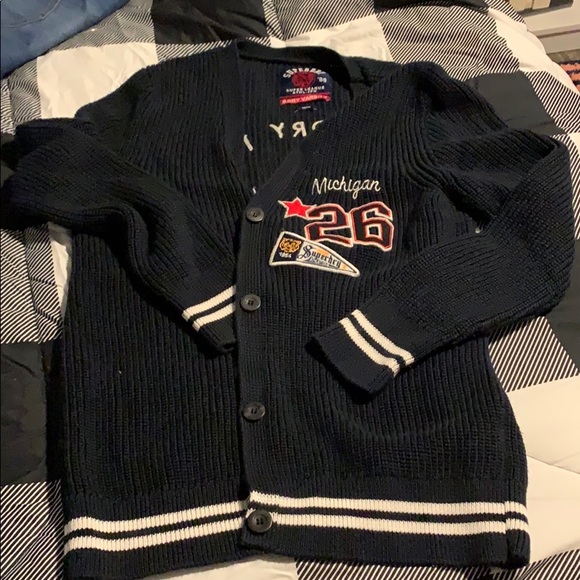 Superdry Sweaters - Superdry Varsity Patch Cardigan